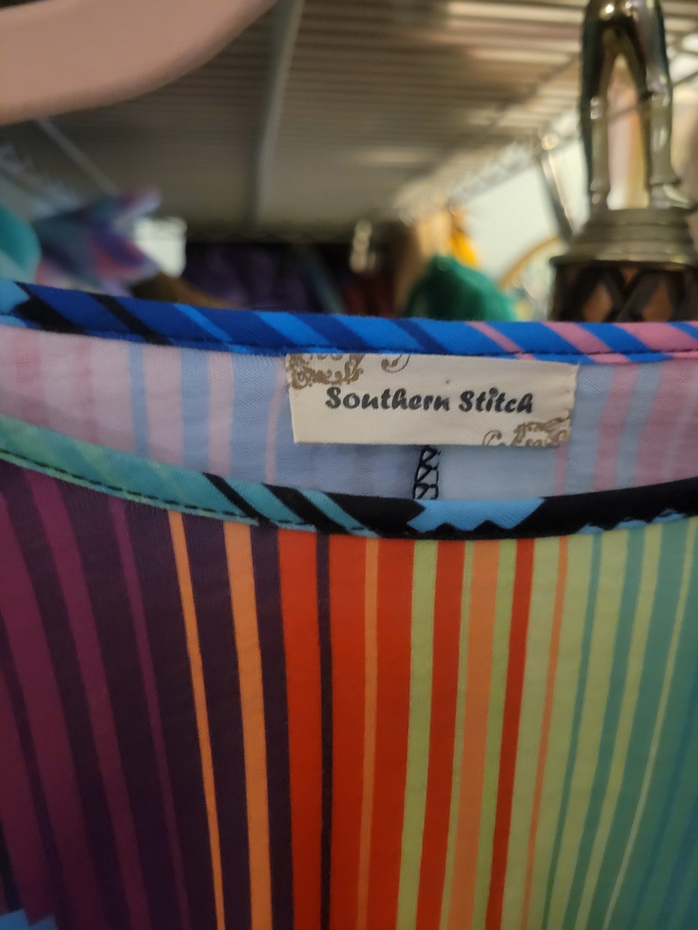 Southern Stitch Women’s Rainbow Striped Top - Multicolor